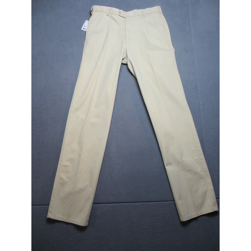 Peter Millar Chino Pants Mens 32x36 Beige Yellow Khaki Raleigh Wash Twill